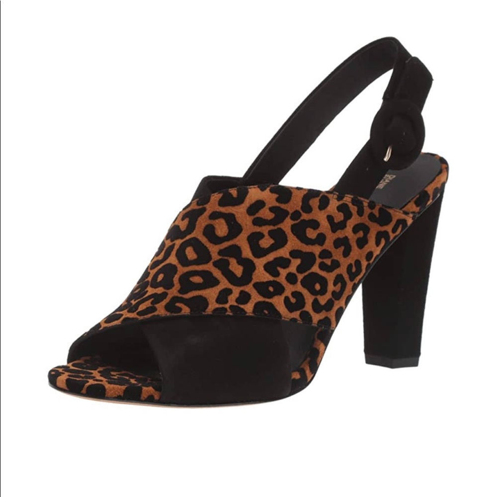 DVF Bailie Animal Leopard cheetah Print Open toe leather shoes